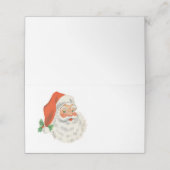 Retro Vintag Jolly Santa Claus Weihnachten Platzkarte (Außenseite Aufgefaltet)