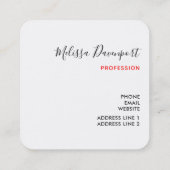 Retro Vintag Jolly Santa Claus Weihnachten Quadratische Visitenkarte (Rückseite)