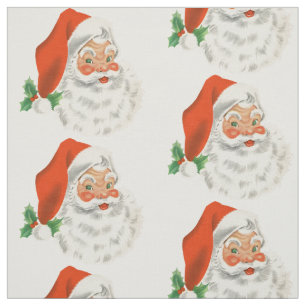 Retro Vintag Jolly Santa Claus Weihnachten Stoff