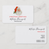 Retro Vintag Jolly Santa Claus Weihnachten Visitenkarte (Vorne/Hinten)