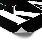 Retro Vintag Kansas City Silhouette Skyline Poster (Ecke)