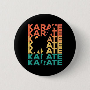 Retro Vintag Karate Geschenk für Karateka Button