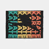 Retro Vintag Karate Geschenk für Karateka Fleecedecke (Vorderseite (Horizontal))