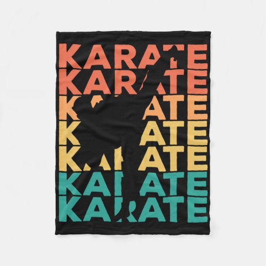Retro Vintag Karate Geschenk für Karateka Fleecedecke (Vorderseite)