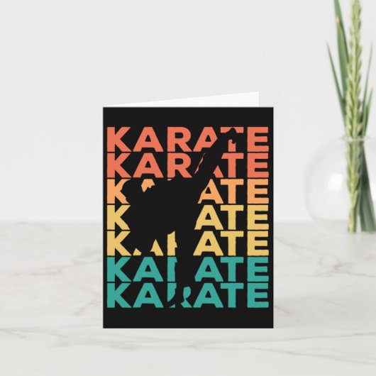 Retro Vintag Karate Geschenk für Karateka Karte (Vorderseite)