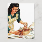 Retro Vintag Kochküche Postkarte (Vorderseite)