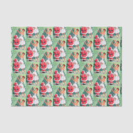 Retro Vintag Lady und Santa Party Packung Seidenpapier