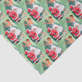 Retro Vintag Lady und Santa Party Packung Seidenpapier (Ausschnitt)