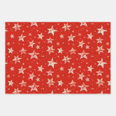 Retro Vintag Laghing Santas Wrapping Paper Geschenkpapier Set (Vorderseite 2)