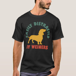 Retro Vintag leicht von Weinern abgelenkt T-Shirt