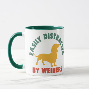 Retro Vintag leicht von Weinern abgelenkt Tasse