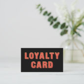Retro Vintag Letters Loyalty Card Treuekarte (Stehend Vorderseite)