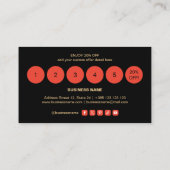 Retro Vintag Letters Loyalty Card Treuekarte (Rückseite)