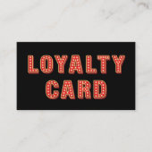 Retro Vintag Letters Loyalty Card Treuekarte (Vorderseite)