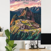 Retro Vintag Machu Picchu Peru V-01 Poster (Heimbüro)