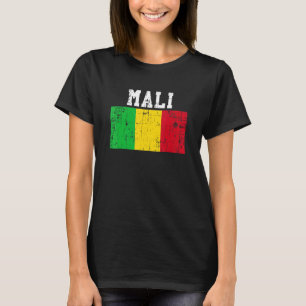 Retro Vintag Mali Flag Mali Roots T-Shirt