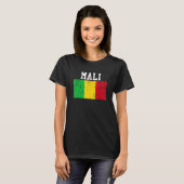 Retro Vintag Mali Flag Mali Roots T-Shirt (Vorne ganz)