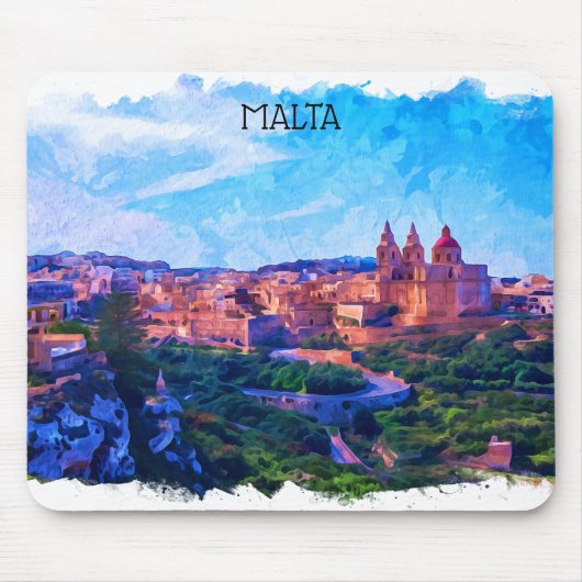 Retro Vintag Maltas Panorama Mousepad (Vorne)