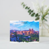 Retro Vintag Maltas Panorama Postkarte (Stehend Vorderseite)
