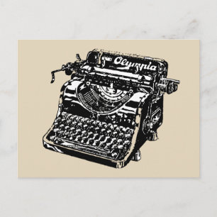 RETRO VINTAG MANUAL TYPEWRITER POSTCARDS POSTKARTE