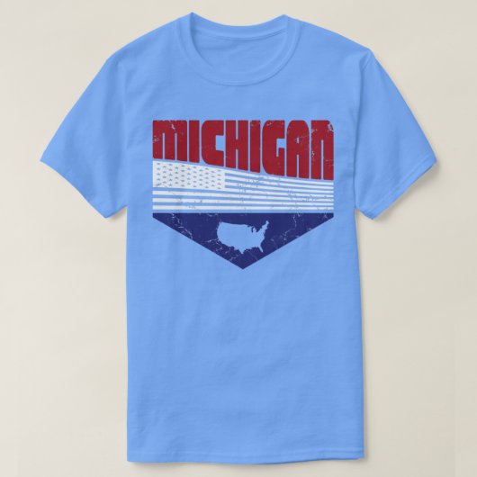 Retro Vintag Michigan USA2 T-Shirt (Design vorne)