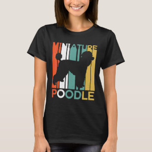 Retro Vintag miniature Poodle Silhouette Hunde Lie T-Shirt
