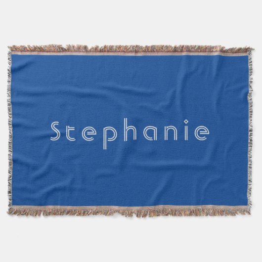 Retro Vintag Minimalistisch Modernes Blau Decke (Vorderseite)