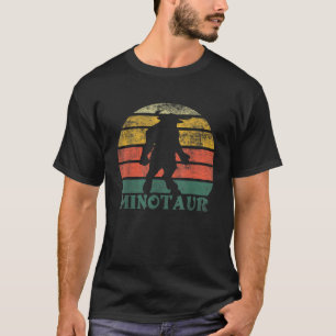 Retro Vintag Minotaur Griechische Mythologie Grafi T-Shirt
