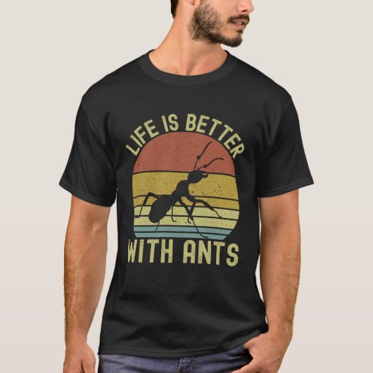 Retro Vintag mit Ameisen-Ant-Farm T-Shirt (Vorderseite)