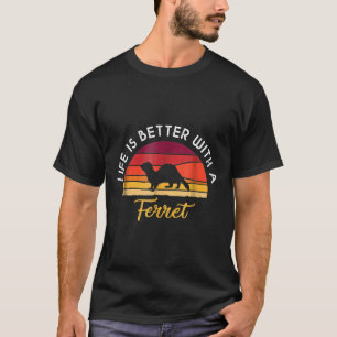 Retro Vintag mit einem Frettchen T-Shirt