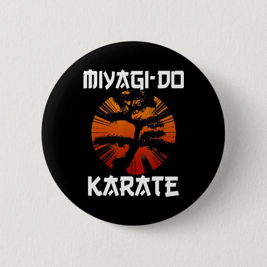 Retro Vintag Miyagi-do Karate Button (Vorderseite)