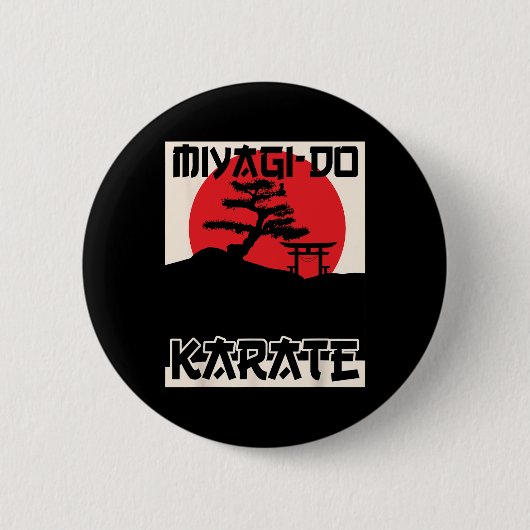 Retro Vintag Miyagi-do Karate Button (Vorderseite)
