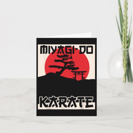 Retro Vintag Miyagi-do Karate Karte (Vorderseite)