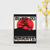 Retro Vintag Miyagi-do Karate Karte (Gelbe Blume)