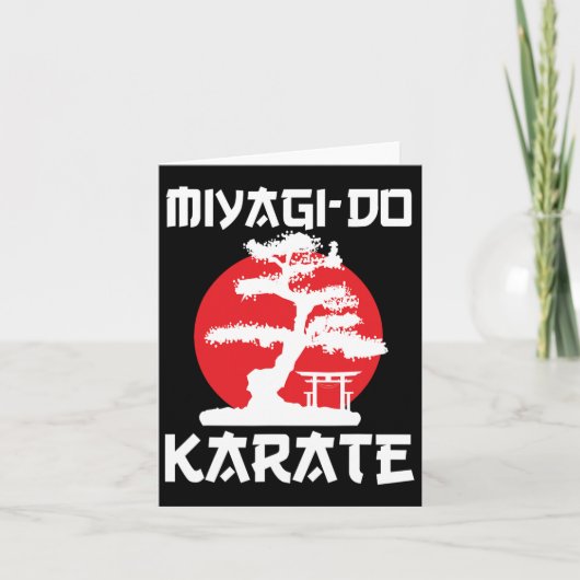 Retro Vintag Miyagi-do Karate Karte (Vorderseite)