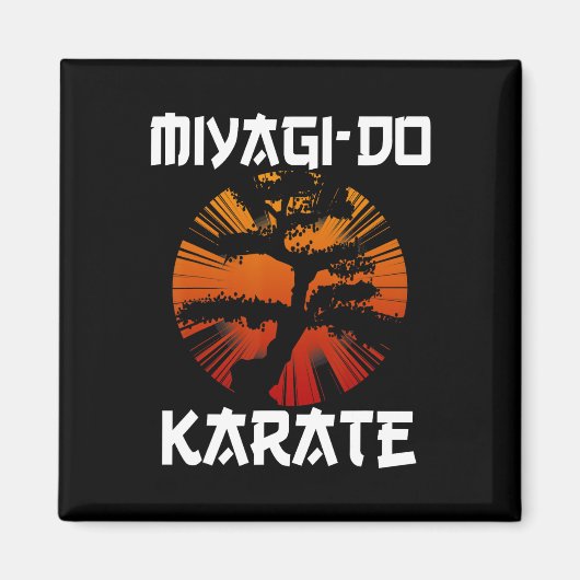 Retro Vintag Miyagi-do Karate Magnet (Vorne)
