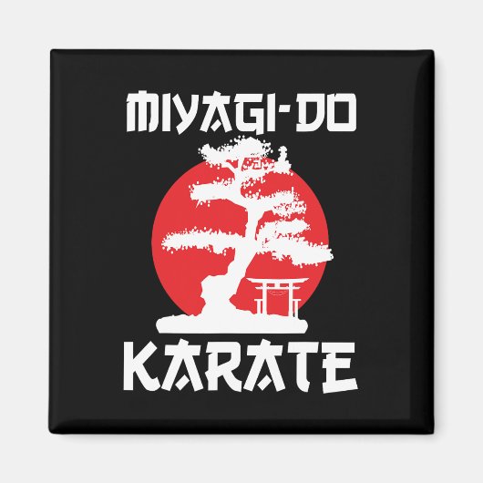 Retro Vintag Miyagi-do Karate Magnet (Vorne)
