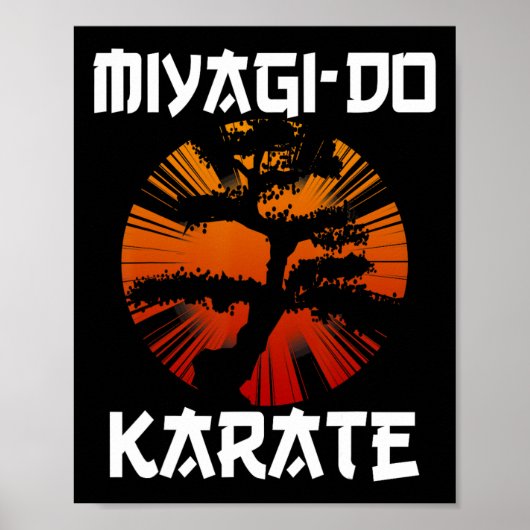 Retro Vintag Miyagi-do Karate Poster (Vorne)