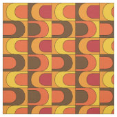 Retro Vintag Mod Orange Muster Stoff (Muster)