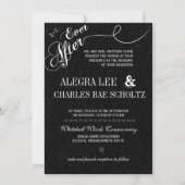 Retro Vintag Moderne Ewigkeit nach Chalkboard Einladung (Vorderseite)