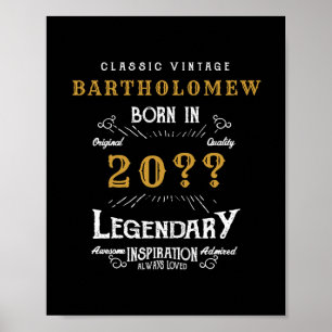Retro Vintag Monogramm personalisierter Geburtstag Poster