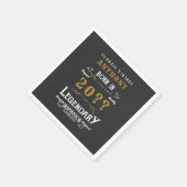 Retro Vintag Monogramm personalisierter Geburtstag Serviette (Ecke)