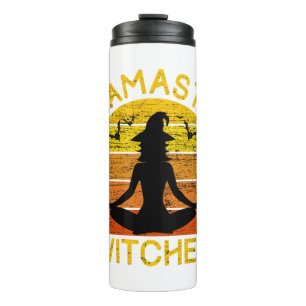 Retro Vintag Namaste Hexen Halloween Männer Frauen Thermosbecher