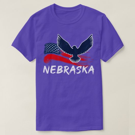 Retro Vintag Nebraska4 T-Shirt (Design vorne)