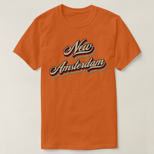 Retro Vintag New Amsterdam T-Shirt (Design vorne)
