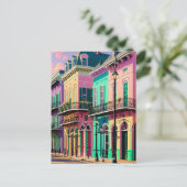 Retro Vintag New Orleans Postkarte (Stehend Vorderseite)