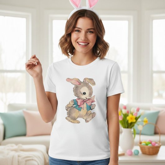 Retro Vintag Niedlich Bunny T-Shirt