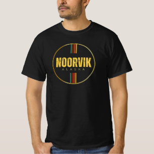 Retro Vintag Noorvik Stadt alaska Staat 70er Groov T-Shirt