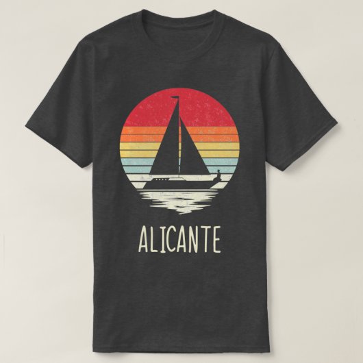 Retro Vintag Not Segelboot Alicante Sailboat T-Shirt (Design vorne)