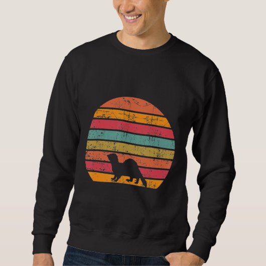 Retro Vintag nur ein Frettchen vorhanden Sweatshirt (Vorderseite)